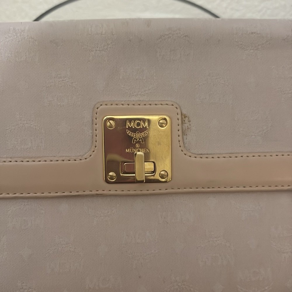 MCM Beige and Gold Women's Bag - Picture 2 of 7